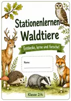 Vorschau - Arbeitsblätter - Waldtiere: Stationenlernen Sachunterricht - Seite 1