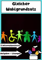 Vorschau - Arbeitsblätter - Gleicher Wahlgrundsatz Unterrichtsmaterial Demokratie - Deckblatt