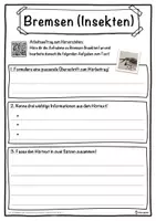 Vorschau - Unterrichtsreihen - Bremsen (Insekten) Lückentext mit Wortspeicher Hörverstehen und Suchsel - Seite 3