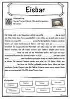 Vorschau - Unterrichtsreihen - Eisbär Lückentext mit Wortspeicher Hörverstehen und Suchsel - Seite 1