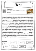Vorschau - Unterrichtsreihen - Brot Lückentext mit Wortspeicher Hörverstehen und Suchsel - Seite 1