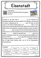 Vorschau - Unterrichtsreihen - Eisenstadt Lückentext mit Wortspeicher Hörverstehen und Suchsel - Seite 1
