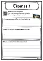 Vorschau - Unterrichtsreihen - Eisenzeit Lückentext mit Wortspeicher Hörverstehen und Suchsel - Seite 3