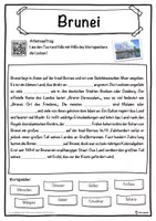 Vorschau - Unterrichtsreihen - Brunei Lückentext mit Wortspeicher Hörverstehen und Suchsel - Seite 1