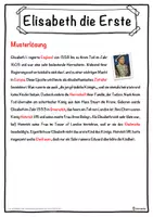 Vorschau - Unterrichtsreihen - Elisabeth die Erste Lückentext mit Wortspeicher Hörverstehen und Suchsel - Seite 2