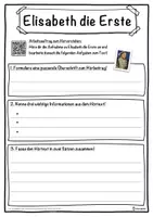 Vorschau - Unterrichtsreihen - Elisabeth die Erste Lückentext mit Wortspeicher Hörverstehen und Suchsel - Seite 3