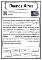 Vorschau - Unterrichtsreihen - Buenos Aires Lückentext mit Wortspeicher Hörverstehen und Suchsel - Seite 1