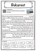 Vorschau - Unterrichtsreihen - Bukarest Lückentext mit Wortspeicher Hörverstehen und Suchsel - Seite 1