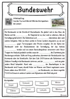 Vorschau - Unterrichtsreihen - Bundeswehr Lückentext mit Wortspeicher Hörverstehen und Suchsel - Seite 1