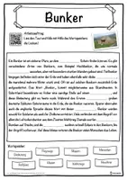 Vorschau - Unterrichtsreihen - Bunker Lückentext mit Wortspeicher Hörverstehen und Suchsel - Seite 1