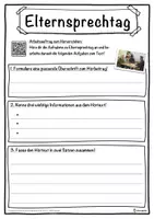 Vorschau - Unterrichtsreihen - Elternsprechtag Lückentext mit Wortspeicher Hörverstehen und Suchsel - Seite 3