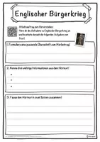 Vorschau - Unterrichtsreihen - Englischer Bürgerkrieg Lückentext mit Wortspeicher Hörverstehen und Suchsel - Seite 3
