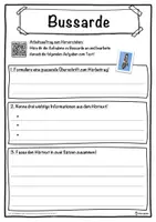 Vorschau - Unterrichtsreihen - Bussarde Lückentext mit Wortspeicher Hörverstehen und Suchsel - Seite 3
