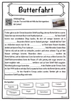 Vorschau - Unterrichtsreihen - Butterfahrt Lückentext mit Wortspeicher Hörverstehen und Suchsel - Seite 1