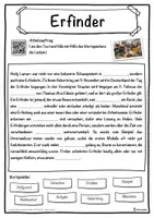 Vorschau - Unterrichtsreihen - Erfinder Lückentext mit Wortspeicher Hörverstehen und Suchsel - Seite 1