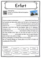 Vorschau - Unterrichtsreihen - Erfurt Lückentext mit Wortspeicher Hörverstehen und Suchsel - Seite 1