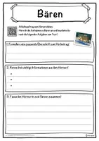 Vorschau - Unterrichtsreihen - Bären Lückentext mit Wortspeicher Hörverstehen und Suchsel - Seite 3