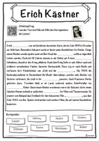 Vorschau - Unterrichtsreihen - Erich Kästner Lückentext mit Wortspeicher Hörverstehen und Suchs... - Seite 1