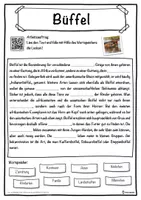 Vorschau - Unterrichtsreihen - Büffel Lückentext mit Wortspeicher Hörverstehen und Suchsel - Seite 1