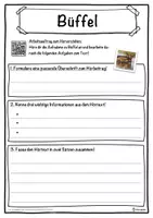 Vorschau - Unterrichtsreihen - Büffel Lückentext mit Wortspeicher Hörverstehen und Suchsel - Seite 3