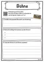 Vorschau - Unterrichtsreihen - Bühne Lückentext mit Wortspeicher Hörverstehen und Suchsel - Seite 3