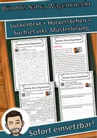 Vorschau - Unterrichtsreihen - Bündnis Sahra Wagenknecht Lückentext mit Wortspeicher Hörverstehen und Suchsel - Deckblatt