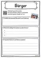 Vorschau - Unterrichtsreihen - Bürger Lückentext mit Wortspeicher Hörverstehen und Suchsel - Seite 3
