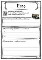 Vorschau - Unterrichtsreihen - Büro Lückentext mit Wortspeicher Hörverstehen und Suchsel - Seite 3