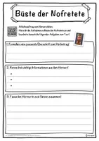 Vorschau - Unterrichtsreihen - Büste der Nofretete Lückentext mit Wortspeicher Hörverstehen und Suchsel - Seite 3