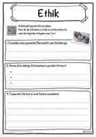Vorschau - Unterrichtsreihen - Ethik Lückentext mit Wortspeicher Hörverstehen und Suchsel - Seite 3