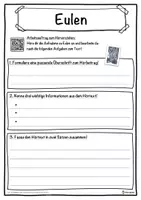 Vorschau - Unterrichtsreihen - Eulen Lückentext mit Wortspeicher Hörverstehen und Suchsel - Seite 3