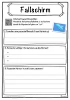 Vorschau - Unterrichtsreihen - Fallschirm Lückentext mit Wortspeicher Hörverstehen und Suchsel - Seite 3