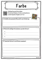 Vorschau - Unterrichtsreihen - Farbe Lückentext mit Wortspeicher Hörverstehen und Suchsel - Seite 3