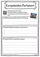 Vorschau - Unterrichtsreihen - Europäisches Parlament Lückentext mit Wortspeicher Hörverstehen und Suchsel - Seite 3
