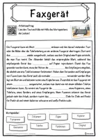 Vorschau - Unterrichtsreihen - Faxgerät Lückentext mit Wortspeicher Hörverstehen und Suchsel - Seite 1