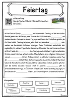 Vorschau - Unterrichtsreihen - Feiertag Lückentext mit Wortspeicher Hörverstehen und Suchsel - Seite 1