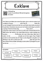 Vorschau - Unterrichtsreihen - Exklave Lückentext mit Wortspeicher Hörverstehen und Suchsel - Seite 1