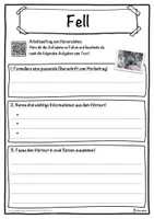 Vorschau - Unterrichtsreihen - Fell Lückentext mit Wortspeicher Hörverstehen und Suchsel - Seite 3