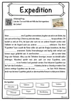 Vorschau - Unterrichtsreihen - Expedition Lückentext mit Wortspeicher Hörverstehen und Suchsel - Seite 1