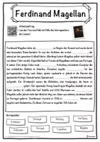 Vorschau - Unterrichtsreihen - Ferdinand Magellan Lückentext mit Wortspeicher Hörverstehen und Suchsel - Seite 1