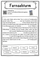 Vorschau - Unterrichtsreihen - Fernsehturm Lückentext mit Wortspeicher Hörverstehen und Suchsel - Seite 1