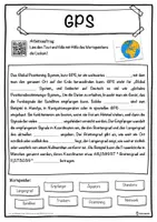 Vorschau - Unterrichtsreihen - GPS Lückentext mit Wortspeicher Hörverstehen und Suchsel - Seite 1