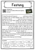 Vorschau - Unterrichtsreihen - Festung Lückentext mit Wortspeicher Hörverstehen und Suchsel - Seite 1