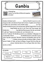 Vorschau - Unterrichtsreihen - Gambia Lückentext mit Wortspeicher Hörverstehen und Suchsel - Seite 1
