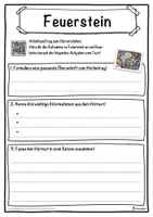 Vorschau - Unterrichtsreihen - Feuerstein Lückentext mit Wortspeicher Hörverstehen und Suchsel - Seite 3