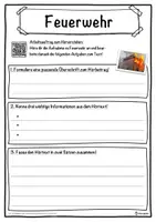 Vorschau - Unterrichtsreihen - Feuerwehr Lückentext mit Wortspeicher Hörverstehen und Suchsel - Seite 3