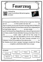 Vorschau - Unterrichtsreihen - Feuerzeug Lückentext mit Wortspeicher Hörverstehen und Suchsel - Seite 1