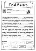 Vorschau - Unterrichtsreihen - Fidel Castro Lückentext mit Wortspeicher Hörverstehen und Suchsel - Seite 1