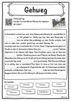 Vorschau - Unterrichtsreihen - Gehweg Lückentext mit Wortspeicher Hörverstehen und Suchsel - Seite 1
