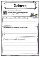 Vorschau - Unterrichtsreihen - Gehweg Lückentext mit Wortspeicher Hörverstehen und Suchsel - Seite 3